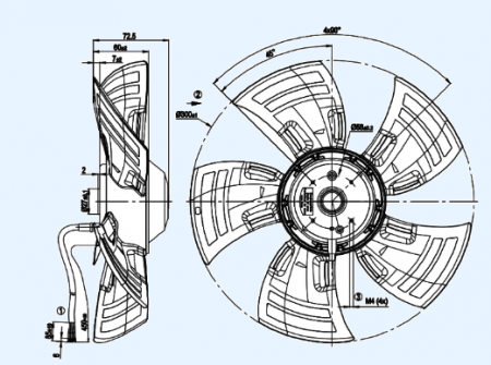A4D300-AS34-02 Ebmpapst Вентилятор осевой