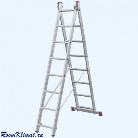 KRAUSE Corda 2х8 (010285) Лестница алюминиевая универсальная двусторонняя с перекладинами