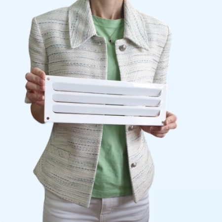 РМ 300х100 белая Решётка вентиляционная металлическая