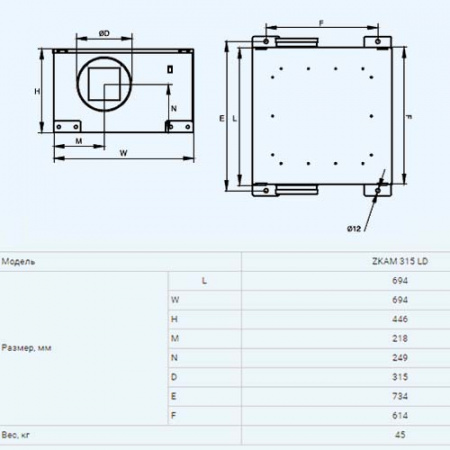 ZKAM 315 ZILON Вентилятор в шумоизолированном корпусе