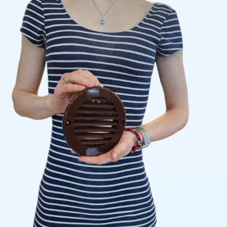 10РКН фланец D100 D136 ASA Brown (коричневый) ERA STREETLINE Решетка вентиляционная РКН