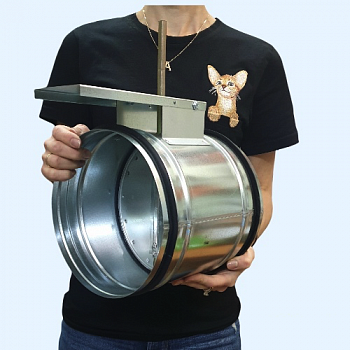 DCGAr 200 Shuft воздушный клапан под электропривод с резиновым уплотнителем на запорных лопатках