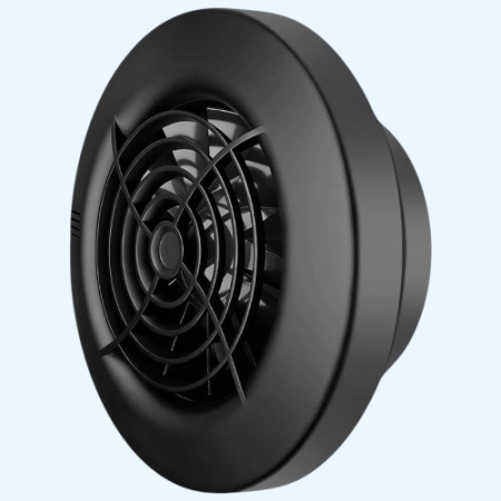 100 Matt black Ratio Seicoi Накладной вентилятор тонкий