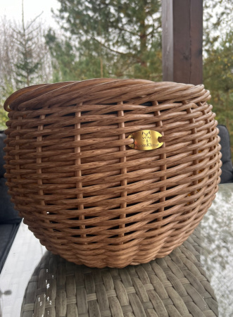 Кашпо из искусственного ротанга солома 12 литров