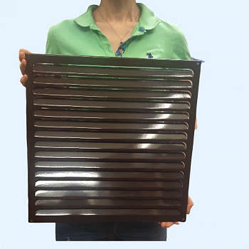 РМ 400х400 коричневая Решётка вентиляционная металлическая