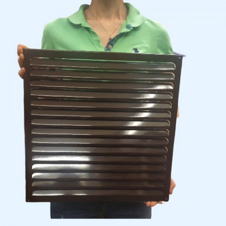 РМ 400х400 коричневая Решётка вентиляционная металлическая