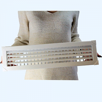 2WA 500*100 Shuft алюминиевая настенная двухрядная решетка с регулируемыми жалюзи