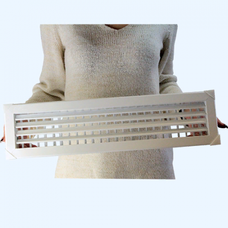 2WA 500*100 Shuft алюминиевая настенная двухрядная решетка с регулируемыми жалюзи