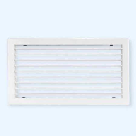 1WA 400*100 Shuft алюминиевая настенная однорядная решетка с регулируемыми жалюзи