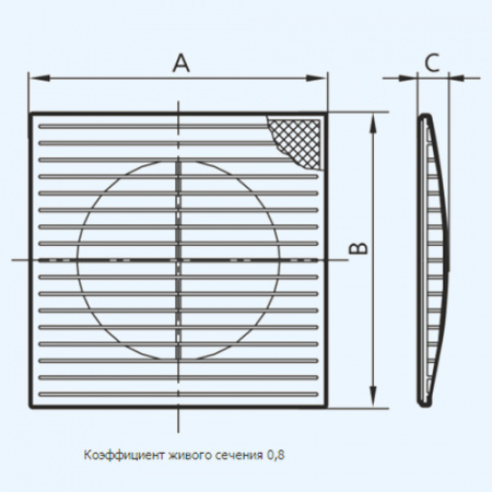 1724Г ERA Решетка вентиляционная Г сетка 170х240 пластик