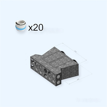 FLEXAG FL-СMСP-160x2/90х20 HEATWAY Коллектор металлический двойной FLEXAG FL-СMСP-160x2/90х20 HEATWAY Коллектор металлический двойной
