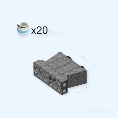 FLEXAG FL-СMСP-160x2/90х20 HEATWAY Коллектор металлический двойной