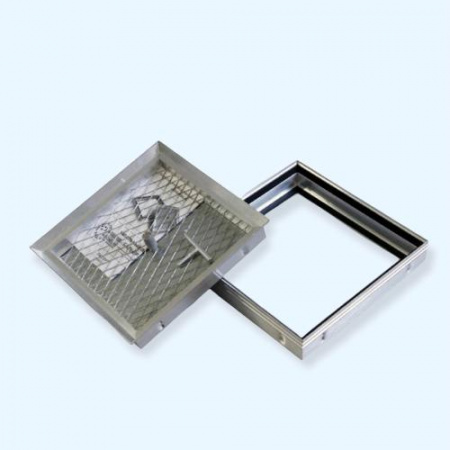 Барьер 2 20х20 Алюминиевый напольный люк со съемной крышкой