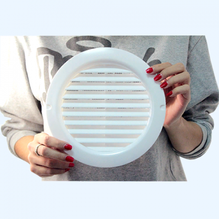 Решетка вентиляционная пластиковая круглая Vents МВ 150 бВС белая