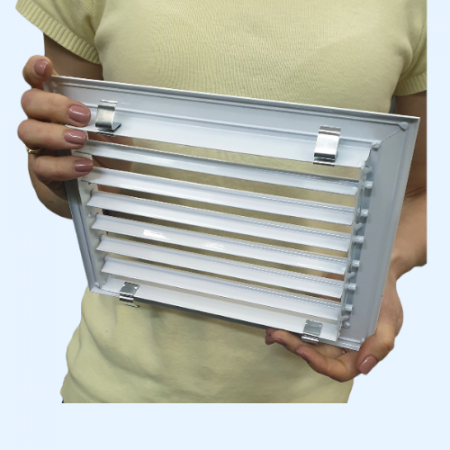 1WA 200*150 Shuft алюминиевая настенная однорядная решетка с регулируемыми жалюзи