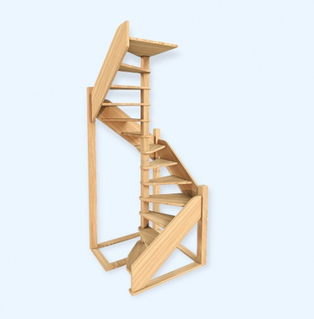 ЛЕС-1,2-ВУ Лесенка Деревянная межэтажная лестница