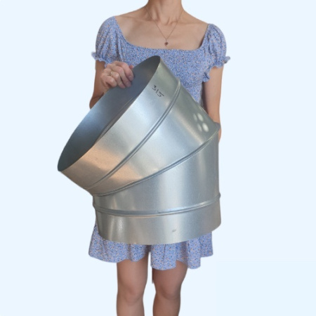 Полуотвод оцинкованный 45гр./315 Ц