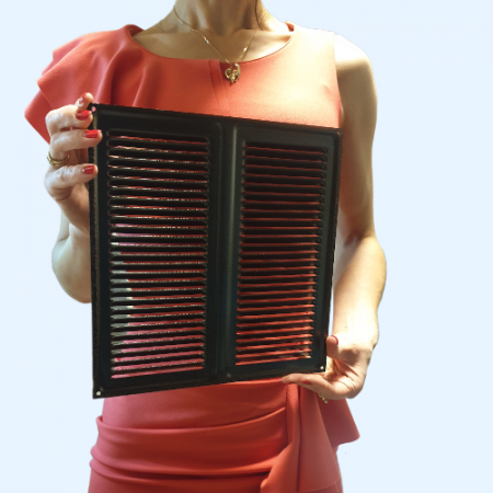 250х250 медь Решётка металлическая без бортика