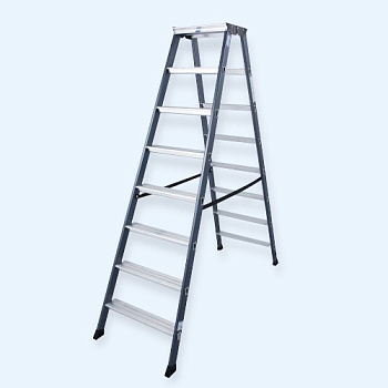 Krause Monto SePro D 2x8 (125859) Двухсторонняя лестница стремянка с анодированным покрытием  Krause Monto SePro D 2x8 (125859) Двухсторонняя лестница стремянка с анодированным покрытием