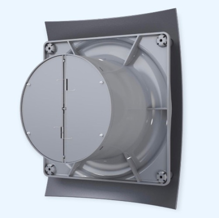 5C Dark gray metal Breeze DICITI Вентилятор накладной D125 обр.клапан