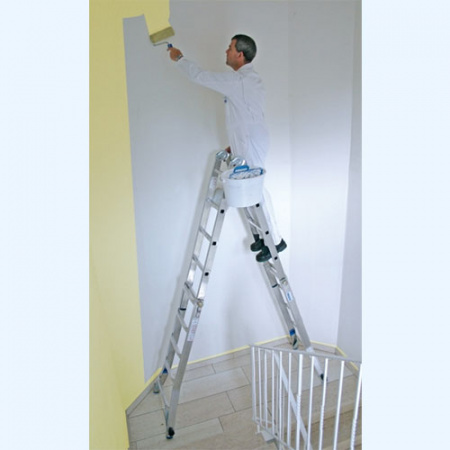 KRAUSE STABILO 4х4 (133977) Шарнирная телескопическая лестница стремянка