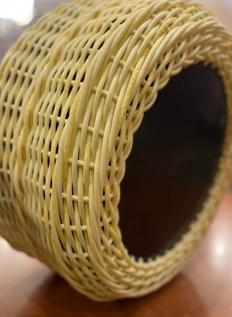 Кашпо цветочная корзина "Василиса" из искусственного ротанга 22 литра