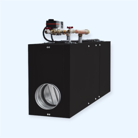 I-vent-1000 W2R Turkov Приточная установка установка с высокой фильтрацией воздуха с водяным нагревателем оснащена заслонкой, смесительным узлом и автоматикой