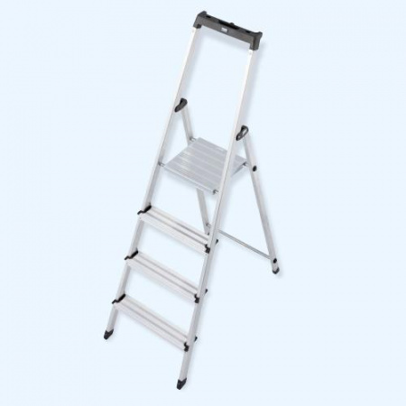 KRAUSE MONTO SOLIDY 4 ступеней (126221) Алюминиевая стремянка с крюком для ведра