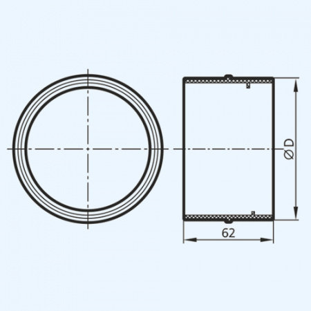 10СКП ERA Соединитель СКП D100 пластик