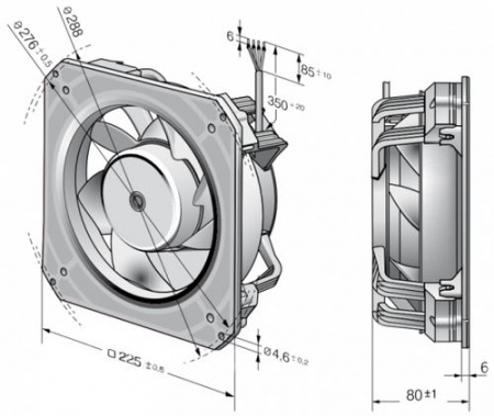 K1G200-AD37-02 Ebmpapst Вентилятор осевой K1G200-AD37-02 Ebmpapst Вентилятор осевой