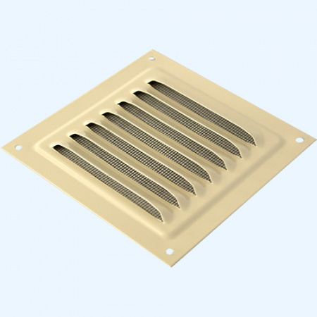 Решетка вентиляционная металлическая Вентс (Vents) МВМ 125c бежевая