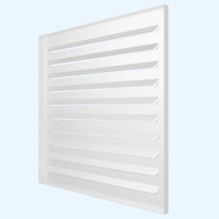 Решетка вентиляционная МВР жалюзи 500х500 окрашенная сталь белый ERA