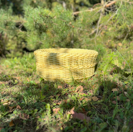 Кашпо цветочная корзина "Василиса" из искусственного ротанга 22 литра