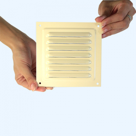 Решетка вентиляционная металлическая Вентс (Vents) МВМ 125c бежевая