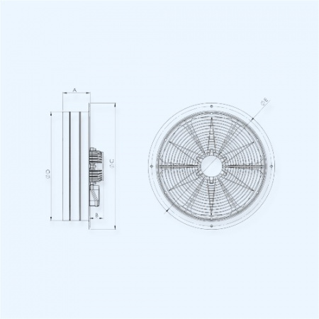TARE 250-2K Sysimple Осевой вентилятор низкого давления