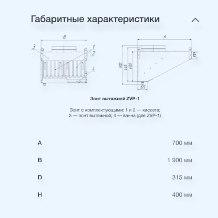 ZVP-1-1-700*1900-400-100/315-1-оц.-0.9-н-с/ф-L Неватом Зонт