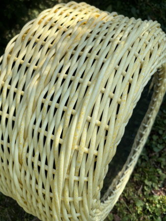 Кашпо цветочная корзина "Василиса" из искусственного ротанга 22 литра