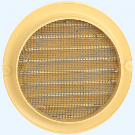 Решетка вентиляционная пластиковая круглая Vents МВ 100 бВС бежевая