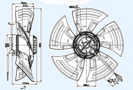 A4E350-AO02-13 Ebmpapst Вентилятор осевой A4E350-AO02-13 Ebmpapst Вентилятор осевой