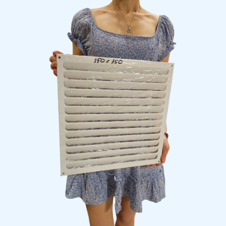 РМ 350х350 белая Решётка вентиляционная металлическая