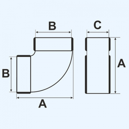 612КГП ERA Колено КГП 60х120 горизонтальное пластик