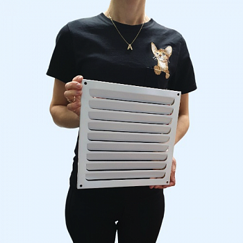 РМ 250х250 белая Решётка вентиляционная металлическая