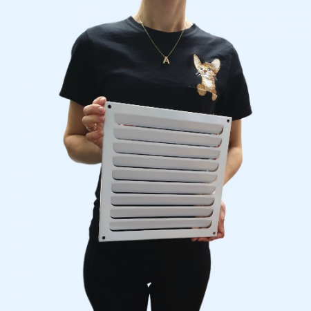 РМ 250х250 белая Решётка вентиляционная металлическая